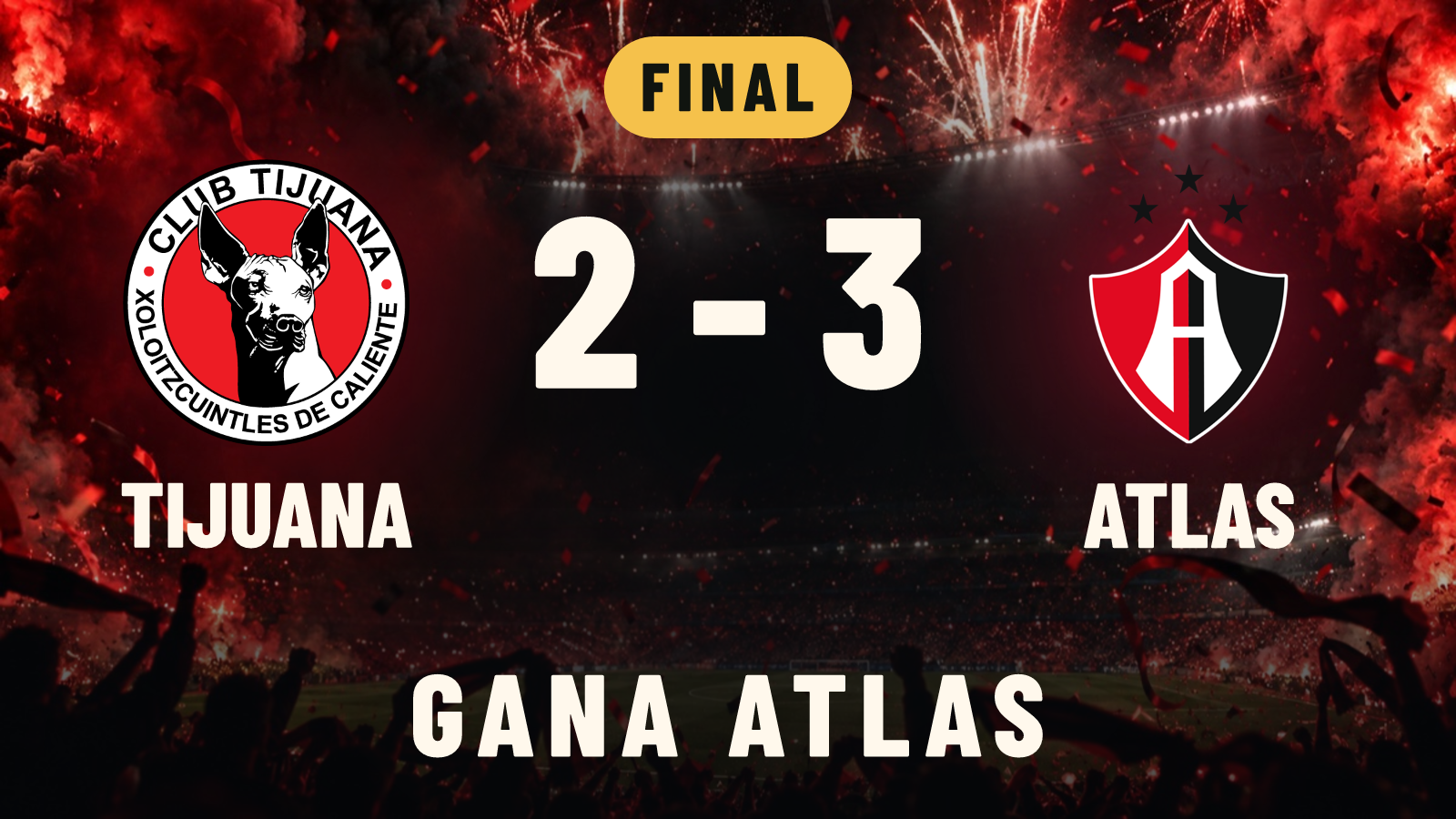 Tijuana 2-3 Atlas